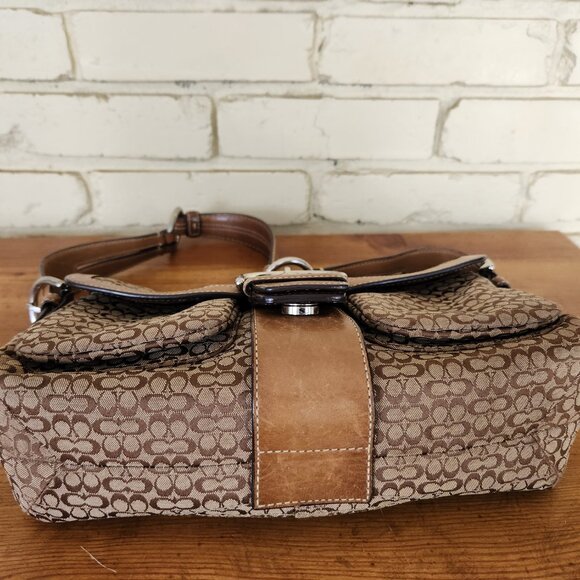 Vintage Coach Soho Signature C's Brown Shoulder Bag - Picture 11 of 15